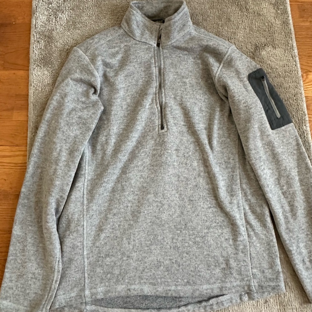 Men's Gray Quarter-Zip Sweater